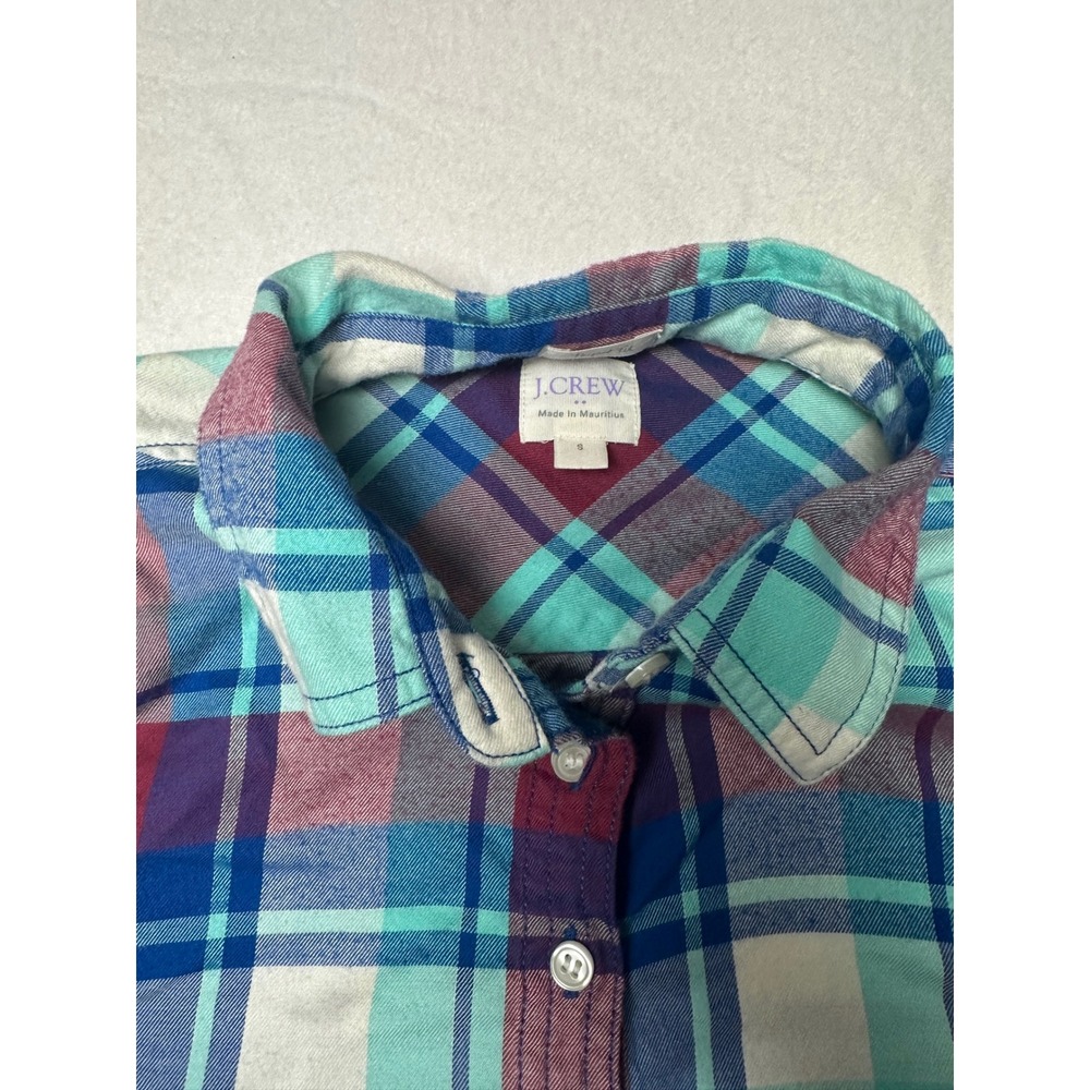 J.Crew‎ Womens Plaid Flannel Shirt Long Sleeve Button Down Small